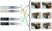 Cordon 3 m IEC coudée à compression en 17VATC ou 17PATC