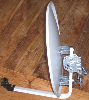 Parabole 45cm alu avec LNB TWIN HDG2