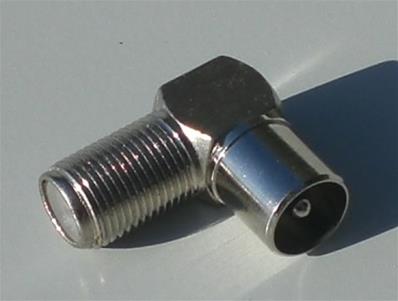 Fiche TV IEC 9.5mm mâle COUDEE à visser