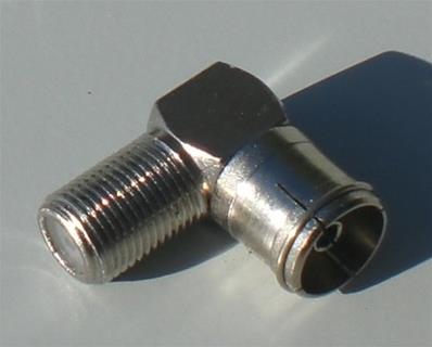 Fiche TV IEC 9.5mm femelle COUDEE à visser