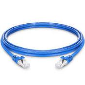 Cordon blindé S/FTP patch LSZH Bleu CAT6A 20 mètres