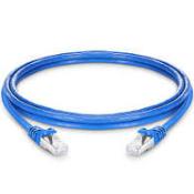 Cordon blindé S/FTP patch LSZH Bleu CAT6A 20 mètres