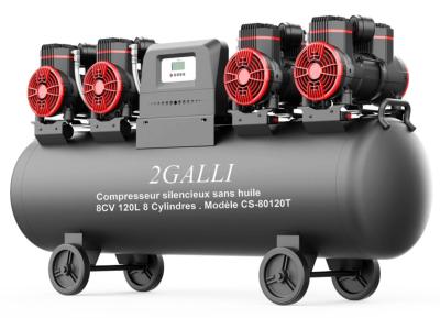 Compresseur faible bruit CS80120T 8 CV 120L 8 cylindres TRIPHASE 380V