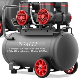 Deux compresseurs silencieux CS2540 couplés
