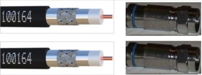 cordon 17PATC 2 m avec 2 fiches F à compression montées