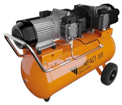 Compresseur 230V monophasé C660/100 6CV 90L GENTILIN