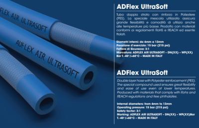 Tuyau gomme antistatique bleu ultra flex tramé 8 mm