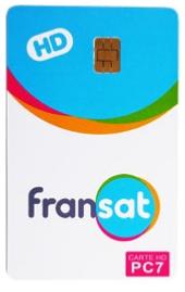 Carte Fransat PC7 neuve, valable 4 ans à compter de l'insertion