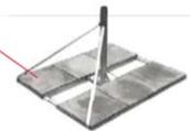Châssis type ROOF PALLET 150x125cm mat H 100 cm diam 50 mm